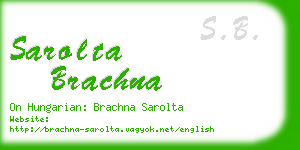 sarolta brachna business card